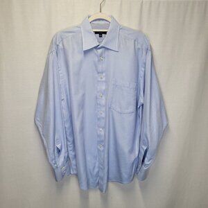 Ted Baker Men's Size 16.5 34/35 Button Front Shirt Blue